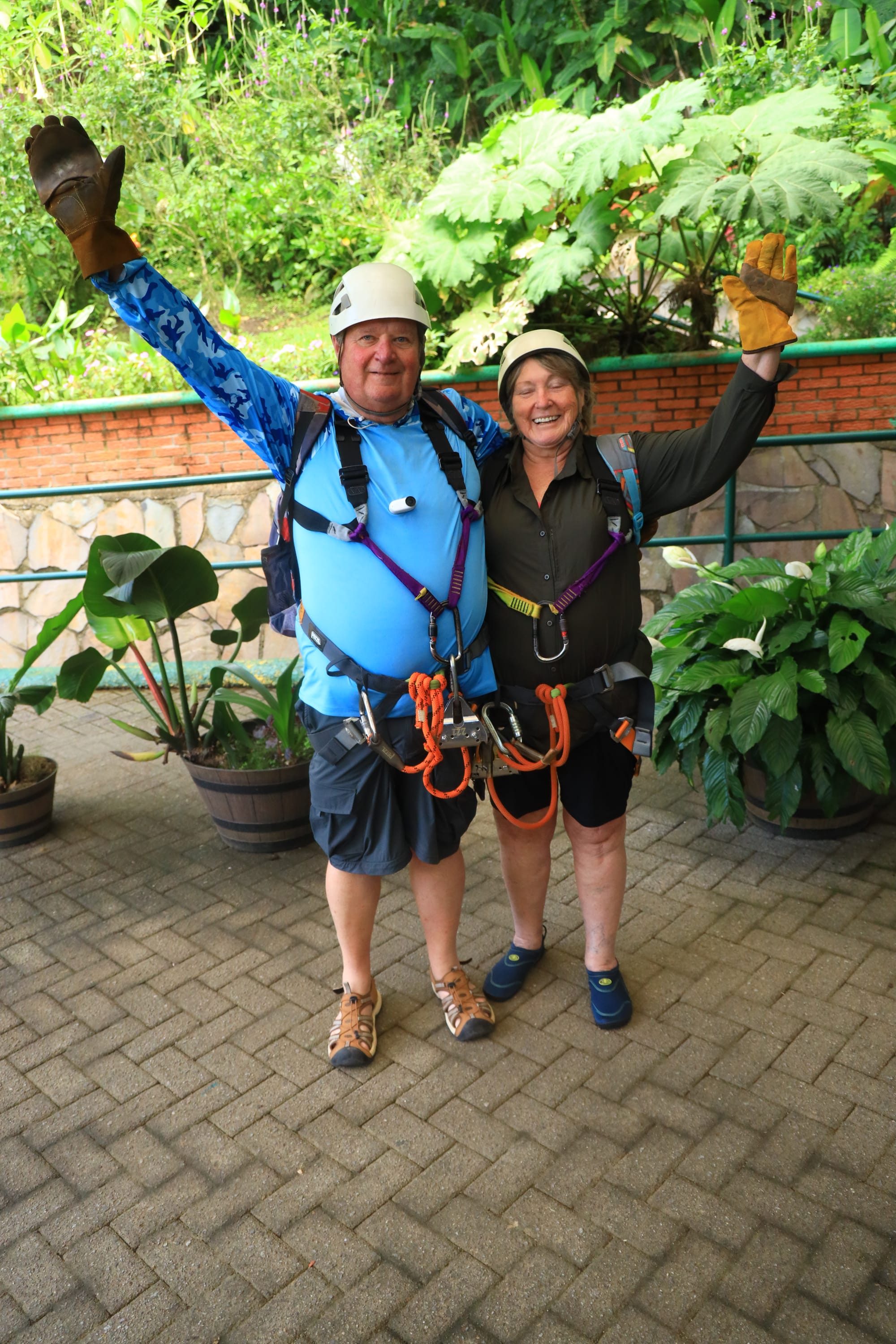 Big smiles, bigger adventure on the Sepultura zipline.