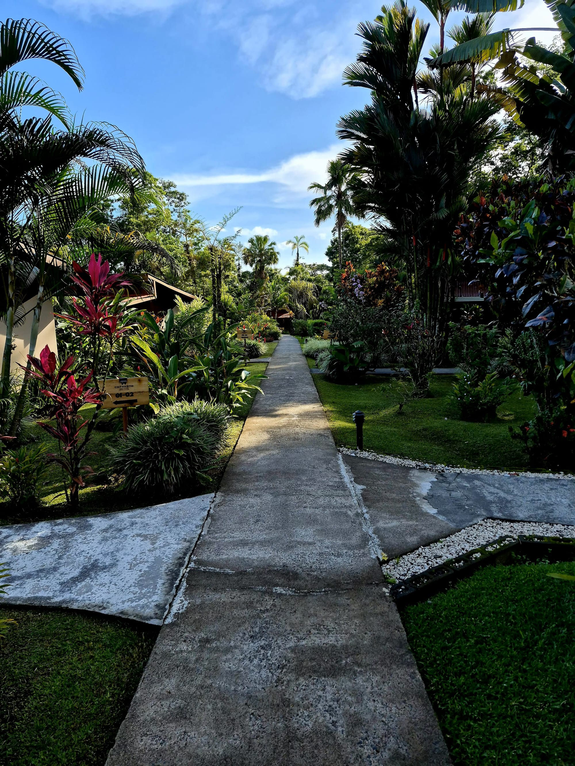 Catarata Eco Lodge — lush gardens, quiet paths, and mornings that ease you into the Arenal rhythm before the day’s adventures begin.