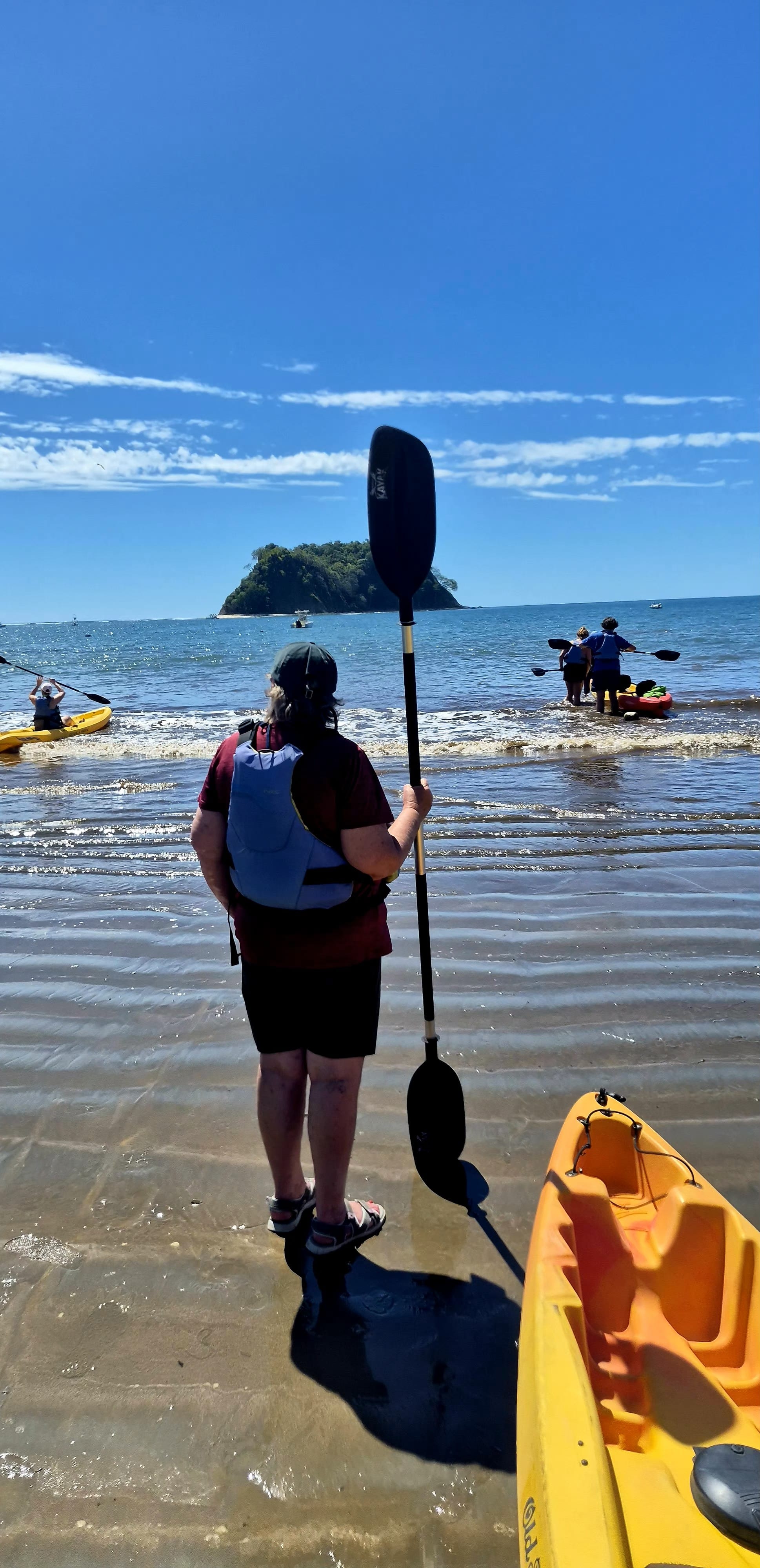 The start of our Isla Chora kayak trip, just offshore from Samara.
