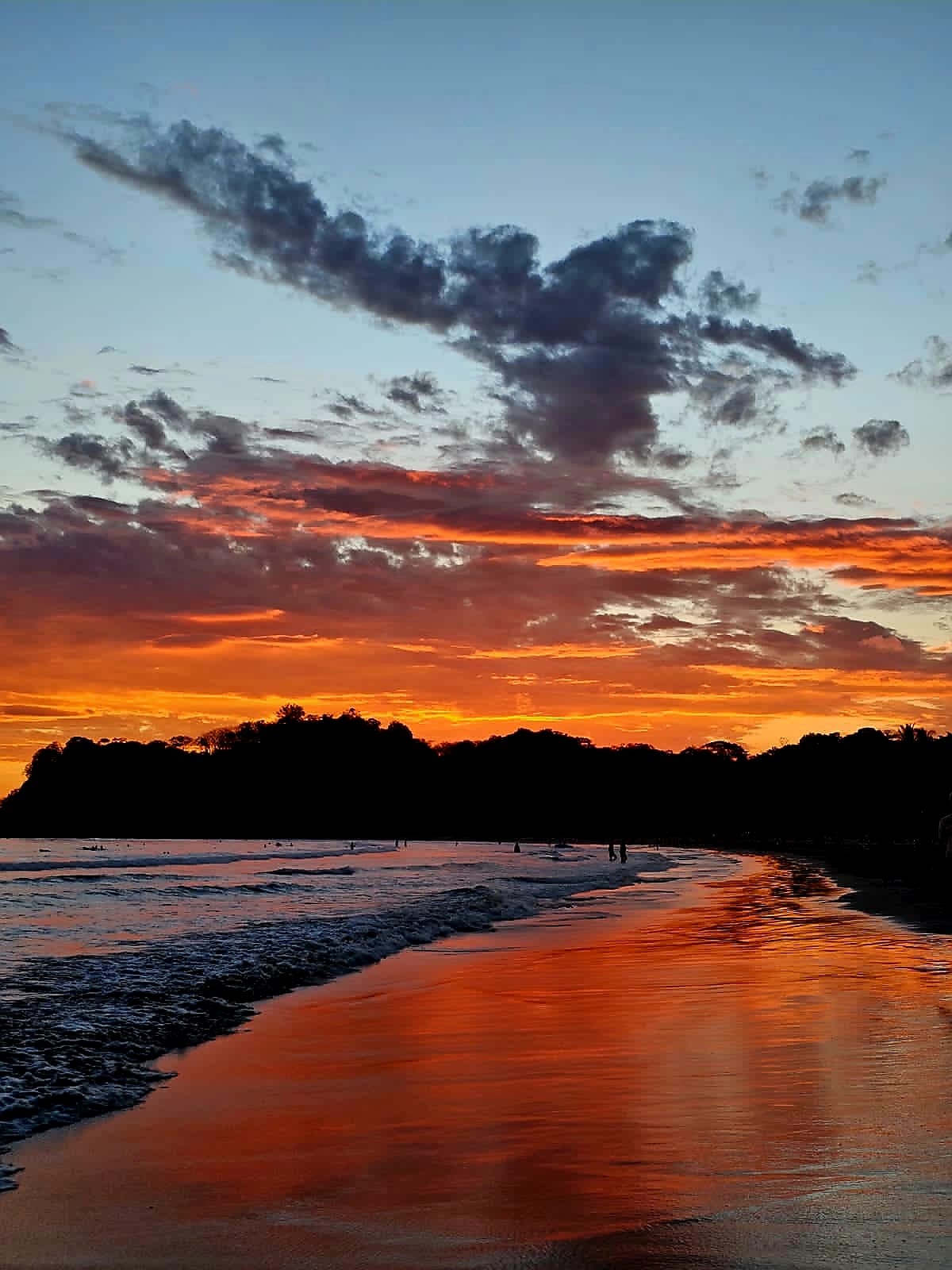 Evening on Samara Beach, when the sky does most of the talking.